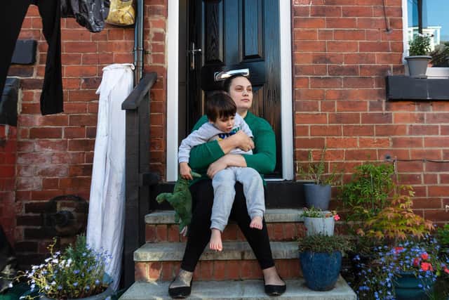 Sarah Coothoopermal, 35, said cuts were being made "in the worst place at the worst time" as millions face being plunged into poverty.
Pic: SWNS