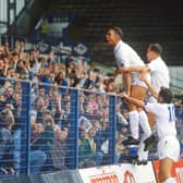 Vinnie Jones celebrates with the Kop after scoring against Ipswich Town at Elland Road in September 1989. The game finished 1-1. PIC: Varley Picture Agency
