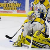 TOP MAN: Goaltender Sam Gospel has been in exceptional form so far this season for Leeds Knights Picture courtesy of Kat Medcroft/Swindon Wildcats