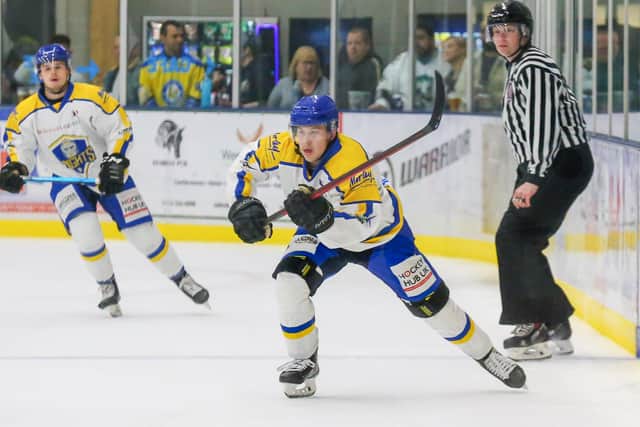 TWO-TIMER: 
Kieran Brown scored twice but it couldn't prevent a first defeat of the season for Leeds Knights, as they went down 5-4 to Peterborough Phantoms.
 Picture: Andy Bourke/Podium Prints