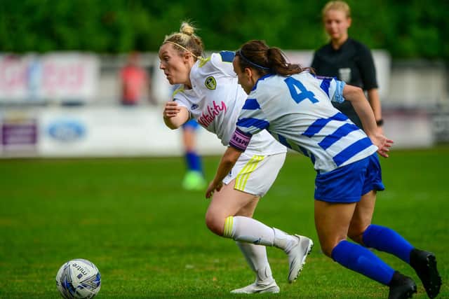 Rebecca Hunt opened the scoring for Leeds United. Pic: James Hardisty.