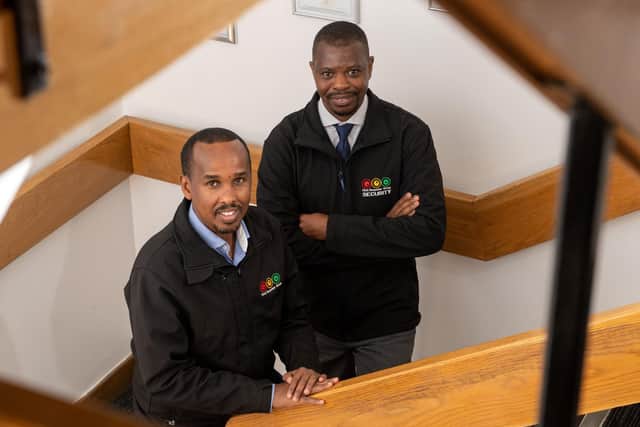 Jamal Tahlil, and Edgar Chibaka co-founders of First Response Group Ltd who have been announced as the Business Persons of the Year at the Black British Business Awards. Picture: Bruce Rollinson.