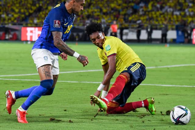 ATÉ LOGO - Raphinha showed his ability to bamboozle defenders en route to the byline for Brazil but Leeds United need him to do that to aid their attacking play. Pic: Getty
