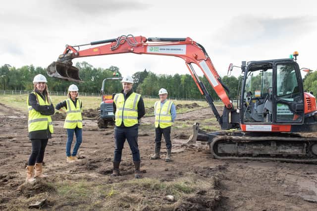 (from left to right) Sian Grindley, director of development at Yorkshire Housing, Diana Dickinson, project manager at Yorkshire Housing, Chris Price, regional director at Tolent and Steve Emmett, project manager at Tolent.