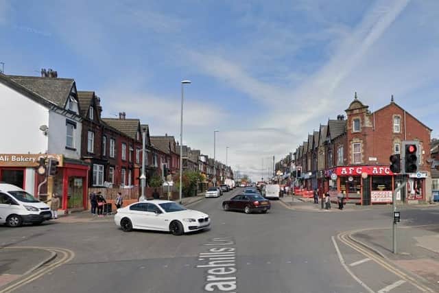 Police were called to reports of a group of people armed with weapons in Harehills Lane. Photo: Google.