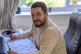 Liam Formaniuk, 31, creates digital creations from his home before selling them online as NFT items.
Pic: Liam Formaniuk