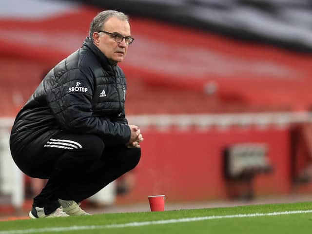 RULE CHANGE: That will affect Leeds United and head coach Marcelo Bielsa, above, in their Carabao Cup clash at Arsenal. Photo by ADAM DAVY/POOL/AFP via Getty Images.