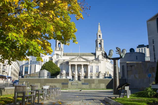 A lack of materials and skilled tradespeople has led to delays for repairs on council houses in Leeds, a report has claimed. Pictured: Leeds Civic Hall.