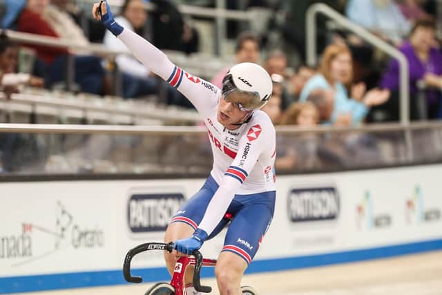 Ollie Wood of Great Britain wins Silver in the Men's Scratch race final at the UCI TRack Cycling World Cup back in 2018. Picture by Alex Whitehead/SWpix.com