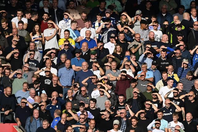 Leeds United fans watch their side at St Mary's Stadium Picture: Glyn Kirk/Getty Images.