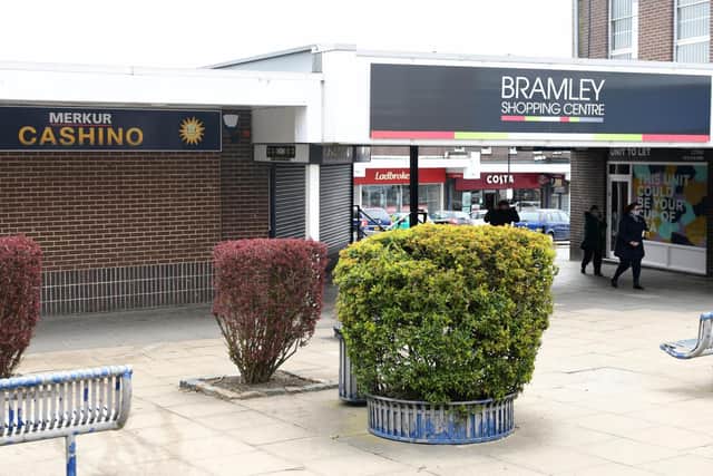 Leeds City Council has written a letter advising the owner's of Bramley Shopping Centre to reinstate all 22 benches. Photo: Bramley Shopping Centre, pictured before the benches were removed.