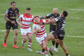 Leigh Centurions' Jordan Thompson in action for Leigh Centurions against Castleford Tigers this season. (ALEX WHITEHEAD/SWPIX)