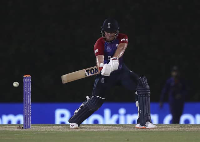 Good knock: England's Jonny Bairstow on his way to 49 against India. (AP Photo/Aijaz Rahi)