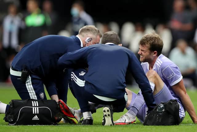 Leeds United striker Patrick Bamford picked up an injury at Newcastle last month. Pic: Getty