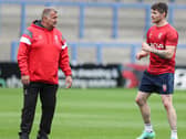 England coach Shaun Wane and new captain John Bateman (Paul Currie/SWPIX)
