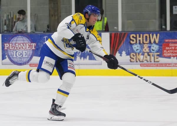 MOVING ON UP: Cole Shudra has impressed for Leeds Knights under coach Dave Whistle this season. 
Picture courtesy of Kat Medcroft/Swindon Wildcats