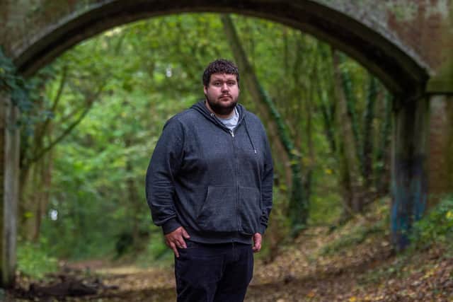 Sam Huck, of Garforth, who fought off a knife wielding robber who threatened him at knifepoint to handover his wallet. 
The incident happen while Sam, was walking late at night along on a footpath known as 'The Lines' between Garforth and Kippax.

Photo: James Hardisty