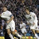 Paul Butler celebrates scoring against Sheffield Wednesday at Elland Road in January 2006. PIC: