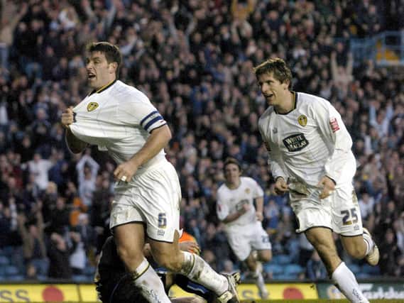 Paul Butler celebrates scoring against Sheffield Wednesday at Elland Road in January 2006. PIC: