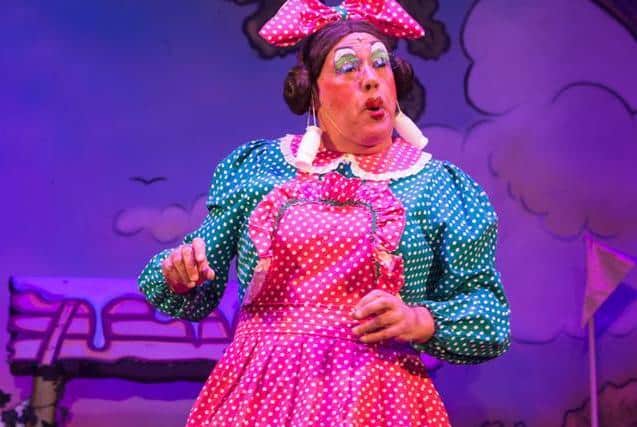 Morley Town Cryer Steven Holt pictured in one of his many panto dame roles.