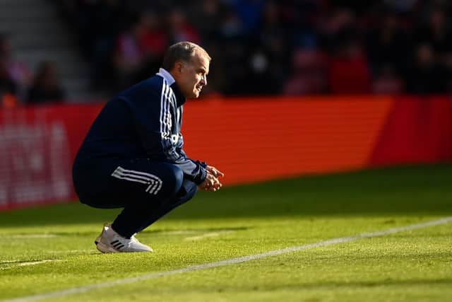 SAD WEEK - Marcelo Bielsa spent the week analysing what went wrong for Leeds United at Southampton, ahead of a vital game at home to Wolves. Pic: Getty