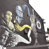 The latest Leeds United mural to be unveiled featuring Marcelo Bielsa, Don Revie and Howard Wilkinson. Pic: Getty