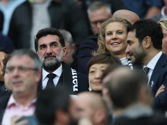 NEW OWNERS - Chairman of Newcastle United, Yasir Al-Rumayyan and Amanda Staveley, minority-stake owner at St James' Park. Pic: Getty