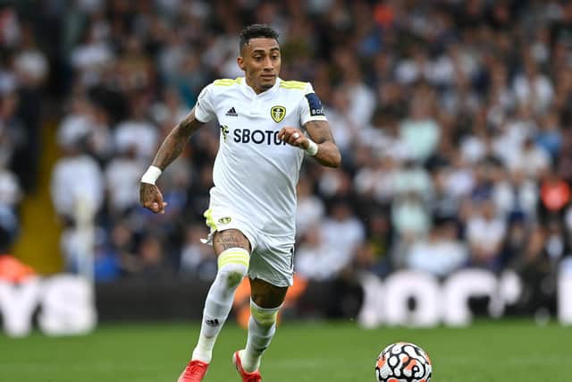SORELY MISSED: Leeds United struggled in a big way in last weekend's defeat at Southampton for which star winger Raphinha, above, was not risked after jetting back from Brazil. Photo by Shaun Botterill/Getty Images.