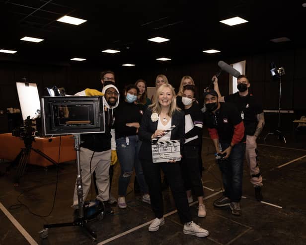 West Yorkshire Mayor Tracy Brabin and students at the MetFilm School.