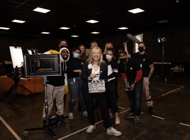 West Yorkshire Mayor Tracy Brabin and students at the MetFilm School.