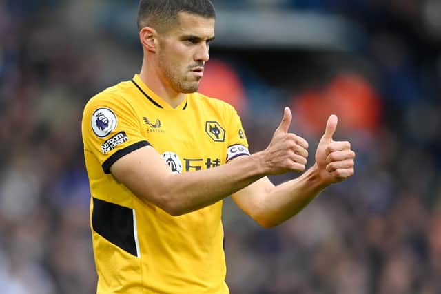 THUMBS UP: For Leeds United from Wolves captain Conor Coady. Photo by Michael Regan/Getty Images.