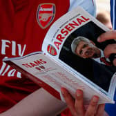 Arsenal matchday programme. Pic: Ian Kington/AFP for Getty.
