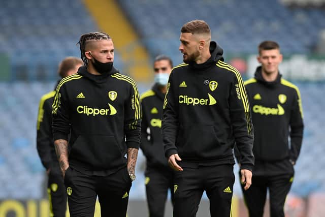 Leeds United's player at Elland Road ahead of kick-off. Pic: Bruce Rollinson