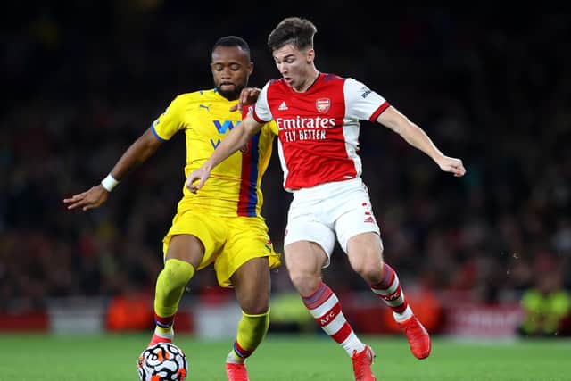 Arsenal defender Kieran Tierney is set to miss the League Cup clash with Leeds United. Pic: Getty