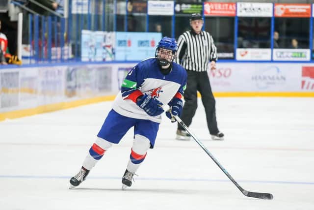 Jordan Griffin, pictured on duty for Great Britain Under-18s. Picture courtesy of Andy Bourke/Podium Prints.