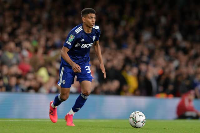 BEST MOMENT - Cody Drameh deserved his place in the Leeds United team on Tuesday night at Arsenal according to Marcelo Bielsa. Pic: Bruce Rollinson