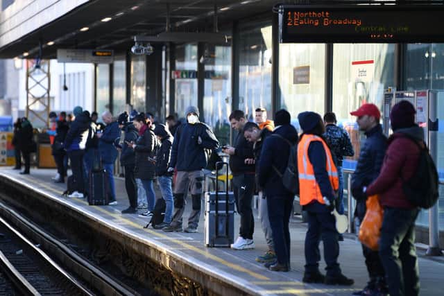 Passengers waiting for a train. Pic: Daniel Leal Olivas.