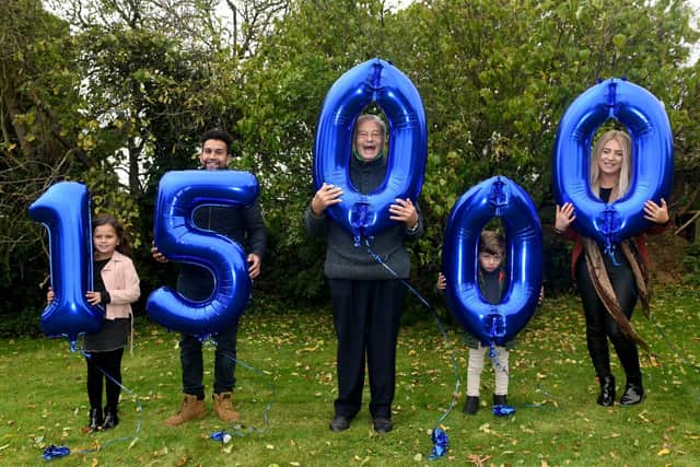 Dickie's latest £15,000 donation has now taken his donated total to one million pound. Picture: Gary Longbottom.