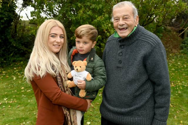 Dickie first met little Hugo as a new born baby on the children’s cardiac ward in 2017. Picture: Gary Longbottom.