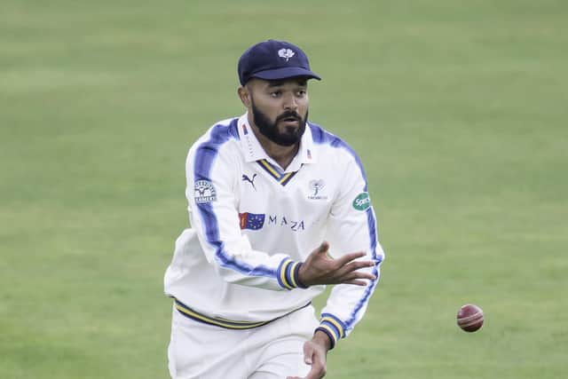 Azeem Rafiq, pictured in a pre-season warm-up game for Yorkshire back in April 2017. Picture by Allan McKenzie/SWpix.com