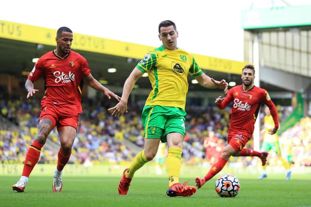 WARNING: From Norwich City's Scotland international midfielder Kenny McLean, centre, to Leeds United ahead of Sunday's clash against the Whites at Carrow Road. Photo by Stephen Pond/Getty Images.