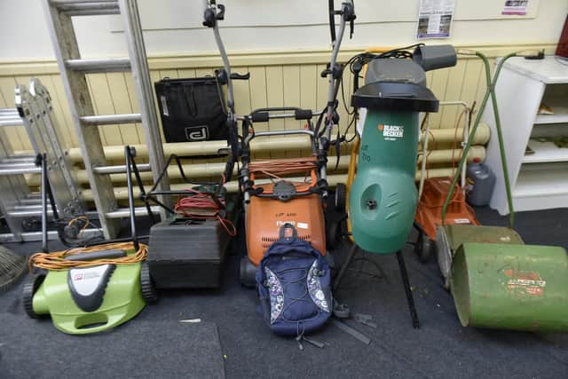From lawnmowers to ladders, there are plenty of DIY items in the library.