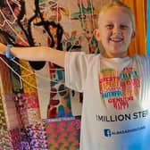 Alba in her 1 Million Steps T-shirt ready to take on her toughest challenge yet