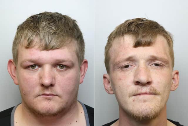 Brothers Damien Bedford (left) and Matthew Bedford were jailed at Leeds Crown Court after pleading guilty to drug supply offences.