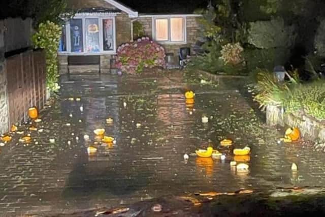 The display was smashed outside Kate's home. Pic: Kate Westman
