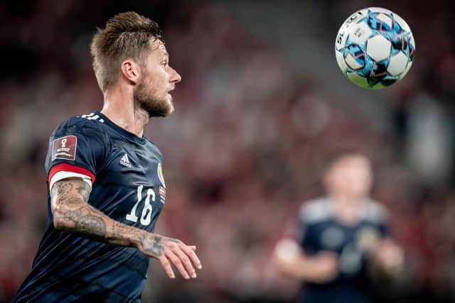 LATEST CALL UP: To the Scotland squad for Leeds United captain Liam Cooper, above. Photo by MADS CLAUS RASMUSSEN/Ritzau Scanpix/AFP via Getty Images.