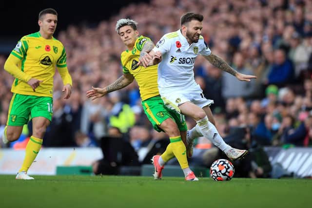 PLATFORM: For Leeds United to build on after Sunday's success at Norwich City, above, that felt 'comfortable' says Stuart Dallas, right. Photo by Stephen Pond/Getty Images.