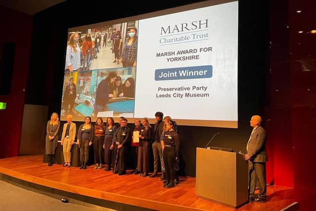 The group, made up of history-lovers all aged 14-24, travelled down to London's British Museum earlier this week to pick-up the prestigious Marsh Award.