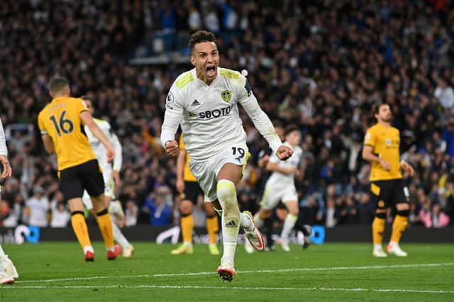 FINDING FORM? Rodrigo has scored in each of his last two Leeds United outings, ahead of the visit of Leicester City. Pic: Bruce Rollinson