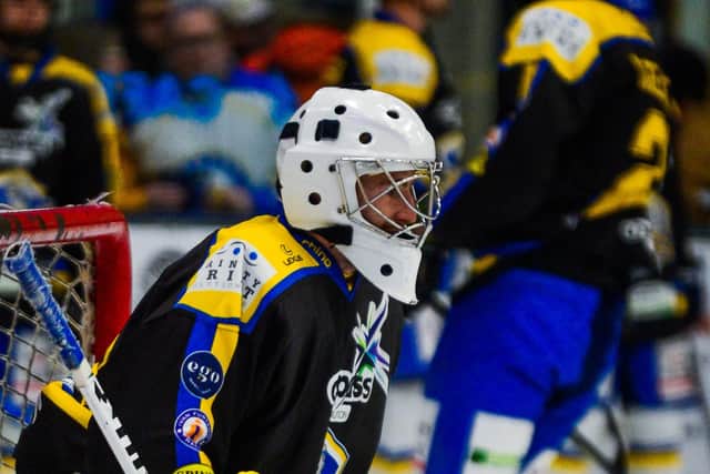 INJURY BLOW: Netminder Sam Gospel is likely to be missing for Leeds Knights this weekend. Picture: James Hardisty